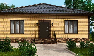 Проекты одноэтажных домов из кирпича | Строй-Чрх - Черняховск от 3702 рублей